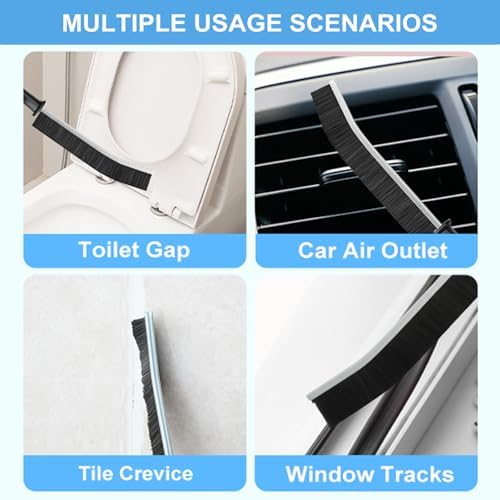 10Pcs Crevice Brush Set with Scraper for Kitchen and Bathroom