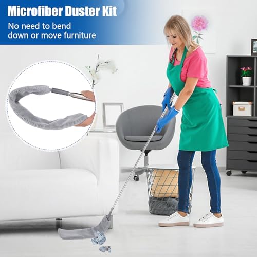 9PCS Extendable Microfiber Dusters Kit for Home Cleaning