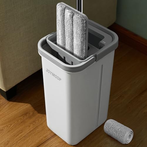 JOYMOOP Self-Squeezing Flat Mop and Bucket System
