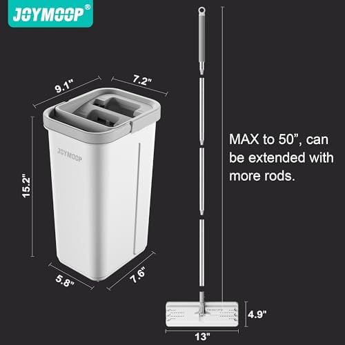JOYMOOP Self-Squeezing Flat Mop and Bucket System