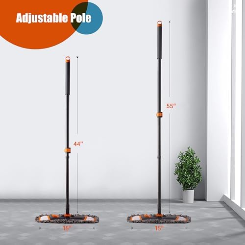 Cleanhome 3-Pad Dust Mop with 55 Extendable Handle