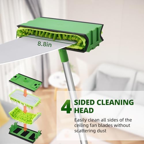 Zavrski Ceiling Fan Cleaner Duster with 6 Ft Extension Pole