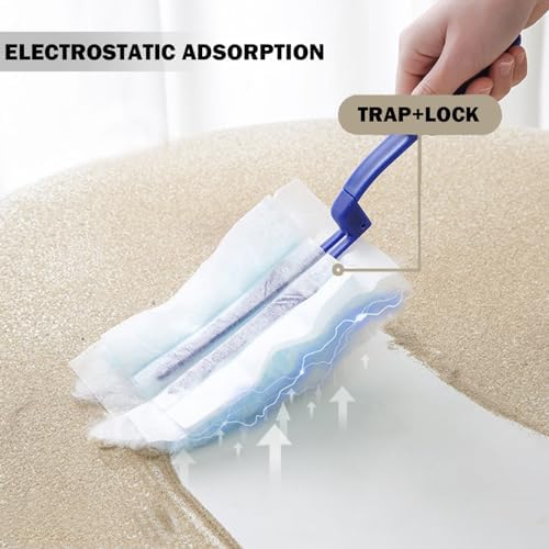 Faliuepe Disposable Dusters Refills 20 Count Blue Electrostatic