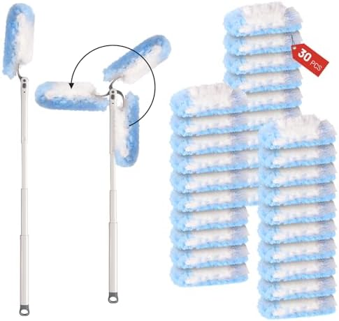 Kucbraly 30-Count Duster Refills 3ft Handle for Swiffer