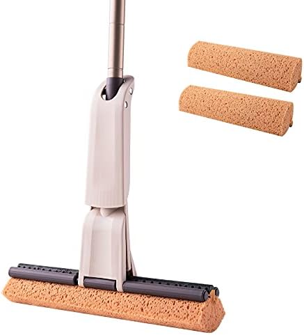 Eyliden Sponge Mop with 2 Reusable Refills