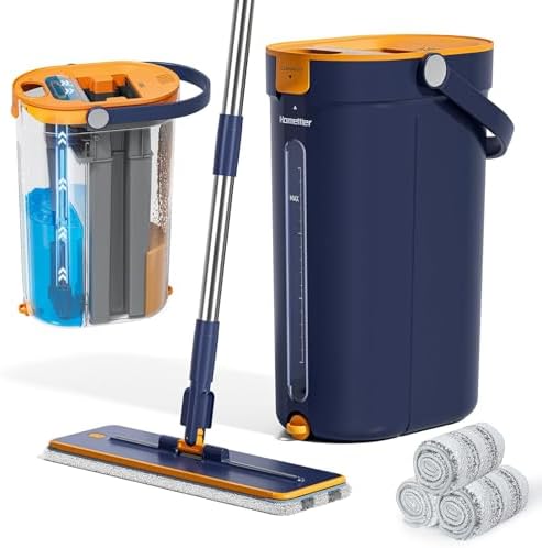 HoMettler 3-Tank Mop and Bucket Set with Wringer