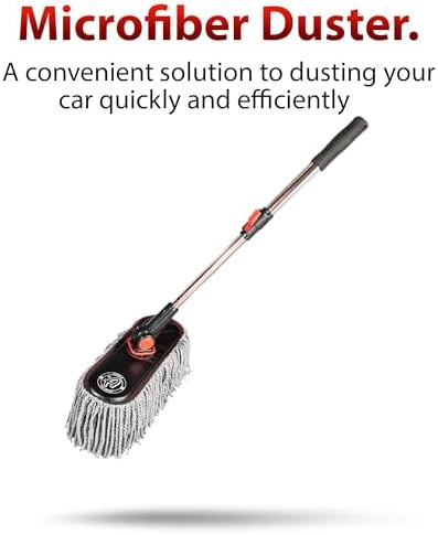 Adams Polishes Microfiber Duster - Large Car Duster Kit with Extendable Handle