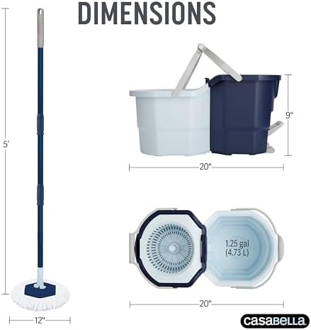 Casabella Spin Mop System with 2-Bucket and Refill 1