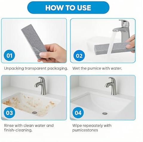 24 Pack Pumice Stones for Bathroom and Kitchen Cleaning