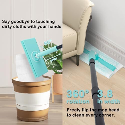 KeFanta 2-in-1 Sweeper Mop Kit with Swiffer Compatibility