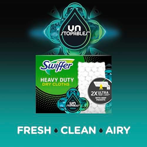 Swiffer Heavy Duty Dry Cloth Refills 10 Count Unstopables Fresh Scent