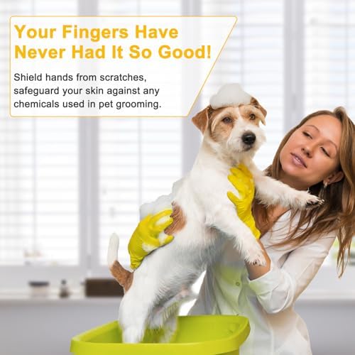 HOFASON 3 Pairs Reusable Rubber Cleaning Gloves