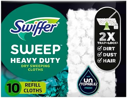 Swiffer Heavy Duty Dry Cloth Refills 10 Count Unstopables Fresh Scent