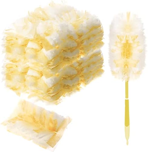 Vesici 100 Pcs Duster Refills with Handle for Heavy Duty Cleaning