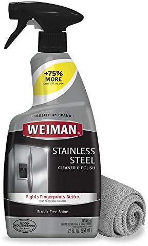Weiman Stainless Steel Cleaner and Polish with Microfiber Cloth