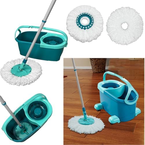 4 Pack Microfiber Spin Mop Heads for Leifheit Clean Twist