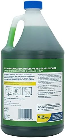 Zep Ammonia Free Glass Cleaner 1 Gallon Case of 2 - Commercial Strength