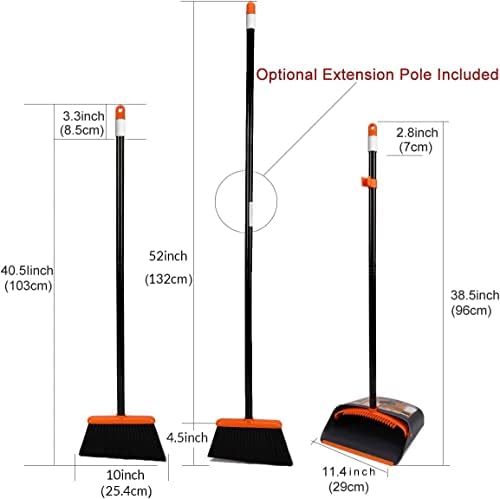 TreeLen Broom and Dustpan Set with 52 Handle 1