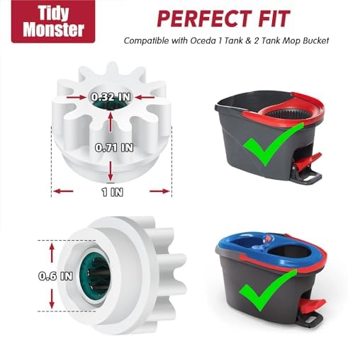 Pedal Bearing Replacement for O-Cedar Mop Bucket - 2 Pack