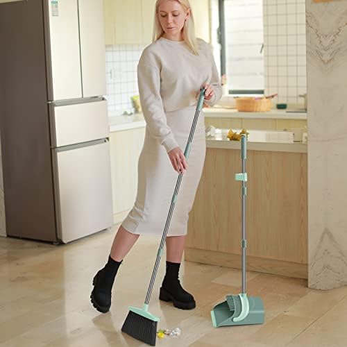 Ivandar Hand Broom with Dustpan Combo Set - Gray Green