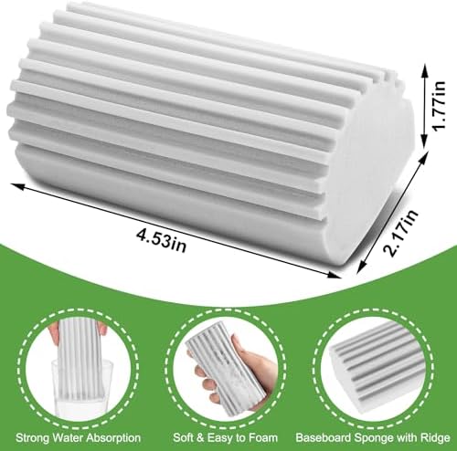 4-Pack Damp Clean Duster Sponge Reusable for Multiple Cleaning Tasks