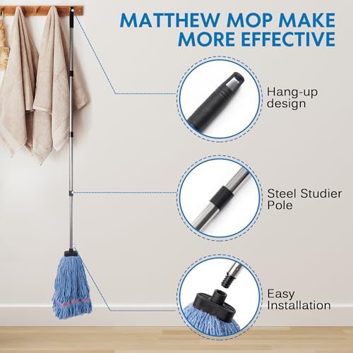 Matthew Heavy Duty Industrial Mops with Screw-on Handle