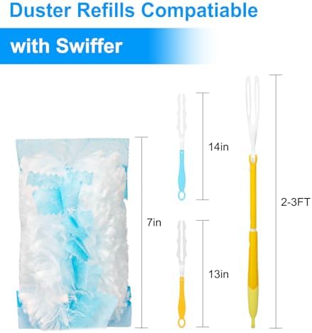 KeFanta Duster Refills - 30 Count with Handle for Swiffer