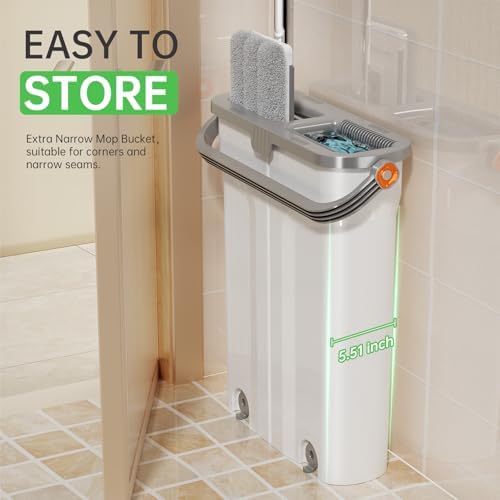 ZJSYJJ 2-Tank Mop Bucket Set with Wringer 1