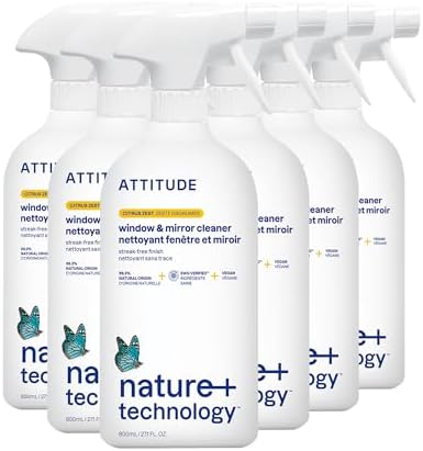 ATTITUDE Streak-Free Glass Cleaner 271 Fl Oz Pack of 6