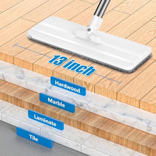 Vosante 4pcs Microfiber Mop Pads Replacement for Joymoop and Bucket Set