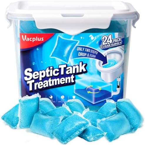 Vacplus Septic Tank Treatment 24 Packs 2-Year Supply
