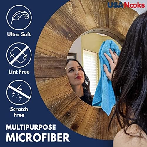 USANOOKS Microfiber Cleaning Cloths 12Pcs 125x125 Inch