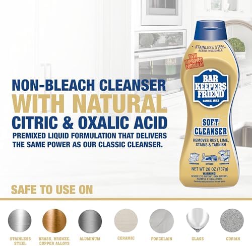 Bar Keepers Friend Soft Cleanser Liquid 2 Pack 26 oz Each