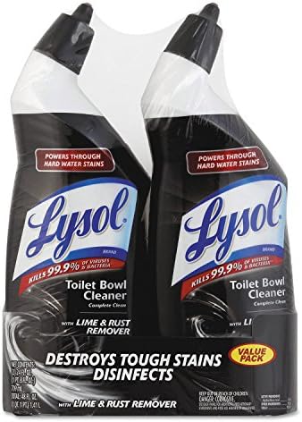 Lysol 89957PK Toilet Bowl Cleaner with Lime Rust Remover 24oz 2 Pack
