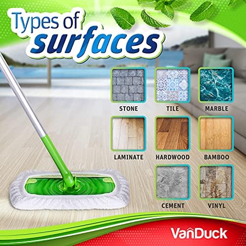 VanDuck Reusable Cotton Mop Pads 2-Pack for Swiffer Sweeper