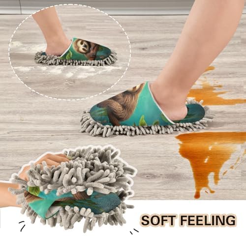 FLildon Microfiber Cleaning Slippers for Men Women Size L