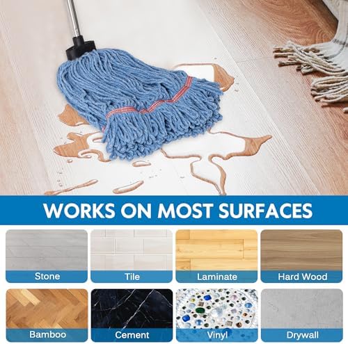 Matthew Heavy Duty Industrial Mops with Screw-on Handle
