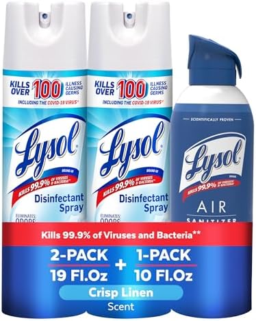 Lysol Disinfectant Spray and Air Sanitizer Bundle