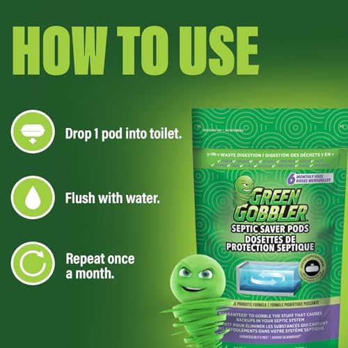 Green Gobbler Septic Saver Packets - 12 Month Supply
