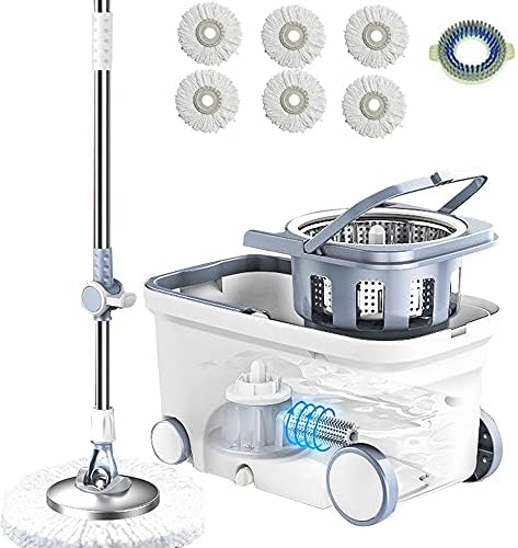MICHAO Spin Mop Bucket Deluxe 360 Rimming System