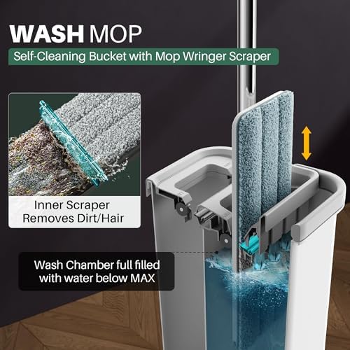JOYMOOP Mop and Bucket with Wringer Set
