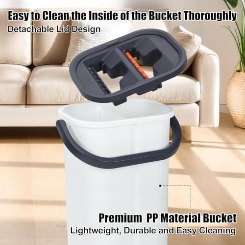 WFJINHAN EasyWring Mop and Bucket Set with Wringer