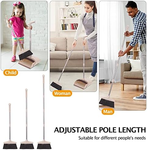 XXFLOWER 553 Long Handle Broom and Dustpan Set 1