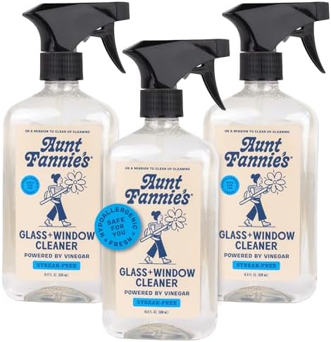 Aunt Fannies Streak-Free Vinegar Glass Cleaner 169 Oz Pack of 3
