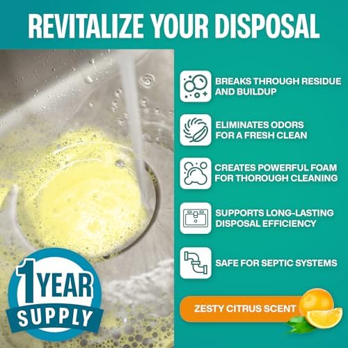Sudstainables Garbage Disposal Cleaner Tablets 24-Pack - Fresh Odor-Free