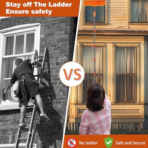 Tonmp 20 Ft High Reach Duster Kit with Spliceable Pole