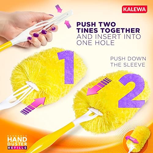 KALEWA Microfiber Swiffer Duster Refills 2 Pack Heavy Duty