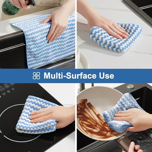 JOYMOOP 18-Pack Microfiber Cleaning Cloths - Streak Free and Reusable