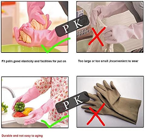 KINGFINGER Waterproof Dishwashing Gloves 2 Pairs