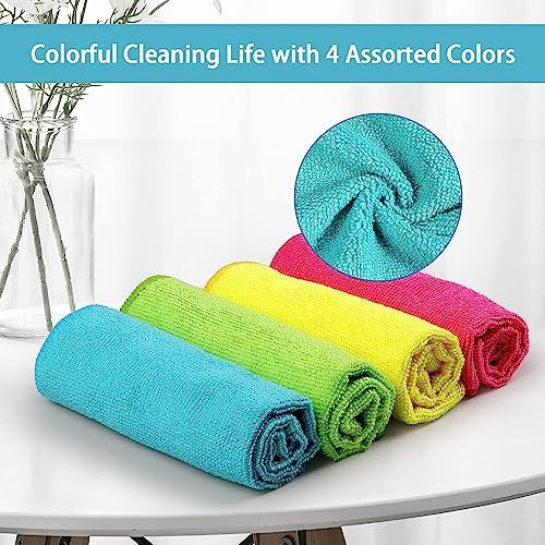 HOMEXCEL 8-Pack Microfiber Cleaning Cloths